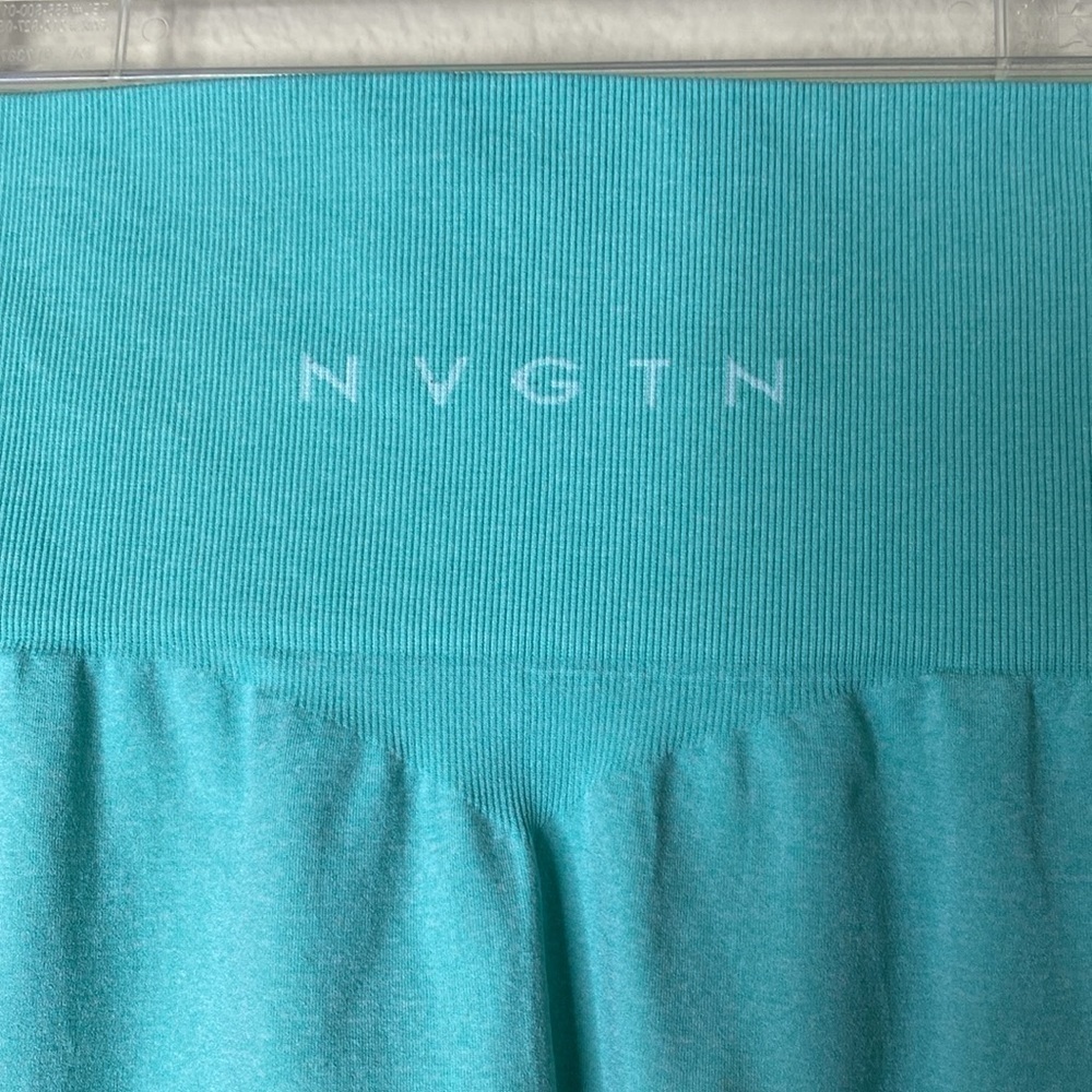 NVGTN leggings light teal women’s medium EUC - Picture 3 of 5